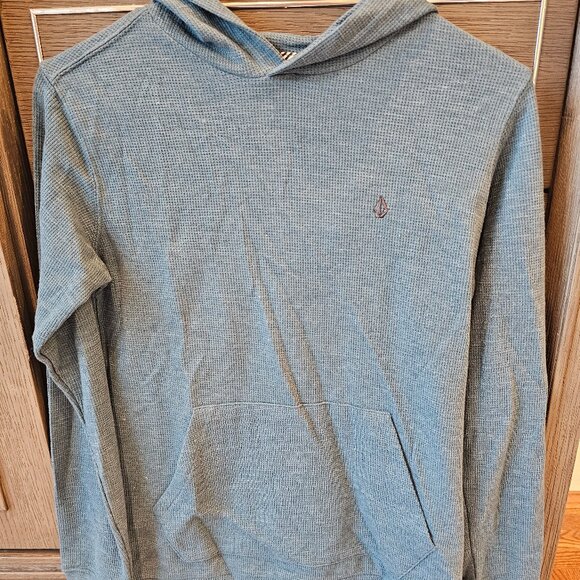 NWT Boys Volcom Wallace Thermal Hoodie Teal - Picture 1 of 2